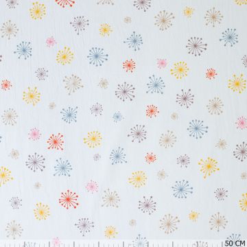 Peach Cotton Retro-Sterne Off-White