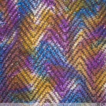 Baumwoll-Batik Zickzack Lila