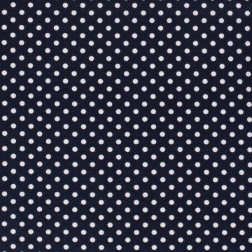 Baumwoll-Popeline Polka Dot Marineblau