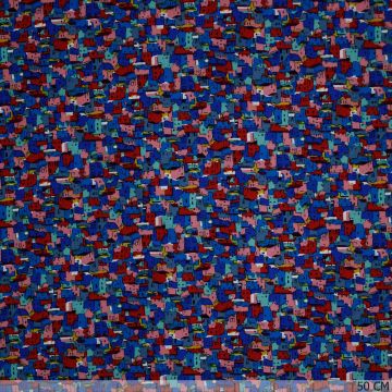 Quilters Coordinates kobaltblauwe huisjes