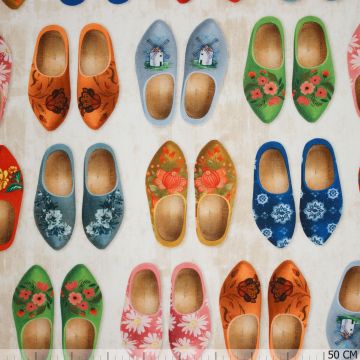 Panama Holzschuhe Canvas-Stoff