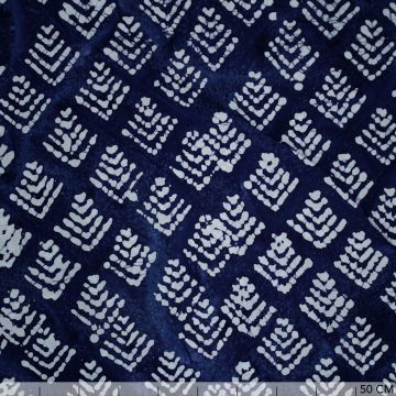 Baumwoll-Batik Arrowhead Blau