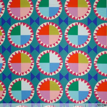 Kaleidoscope Rainbow Cake Agave Baumwollsatin