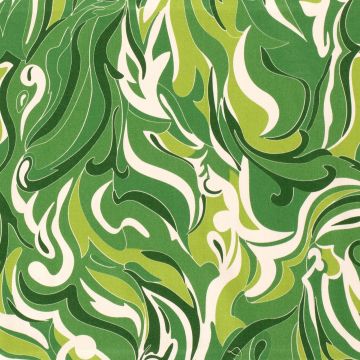 Stretch-Baumwollsatin Swirls Grün