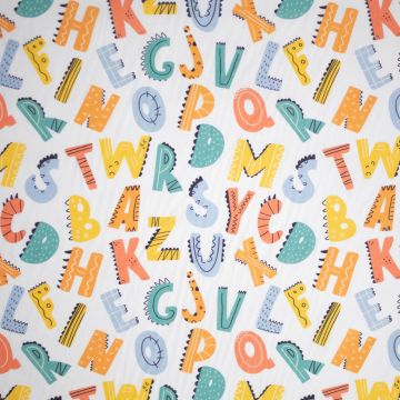 Digi-Baumwollstoff Letter Doodle