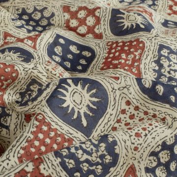 Baumwoll-Batik-Multiprint Doodle