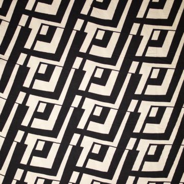Viskose-Blöcke Beige-Schwarz