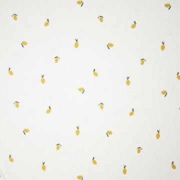 Rippjersey Zitronchen Cremeweiß