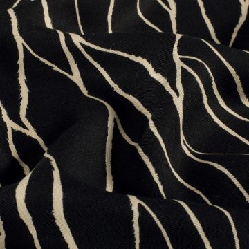 Viskose-Twillstoff abstrakt Schwarz
