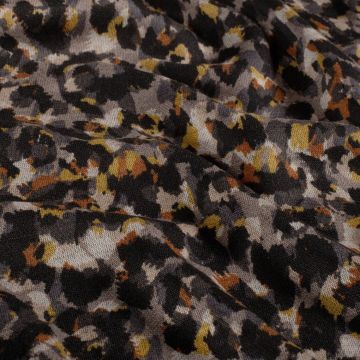 Doppeljersey mit schmalem Leopardenmuster