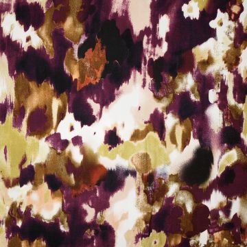 Polyester-Popeline Painterly Garden Aubergine
