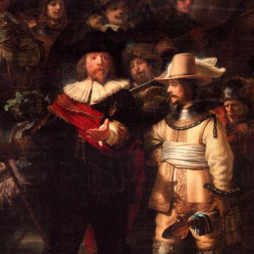 Bedruckter Samtstoff „Die Nachtwache“