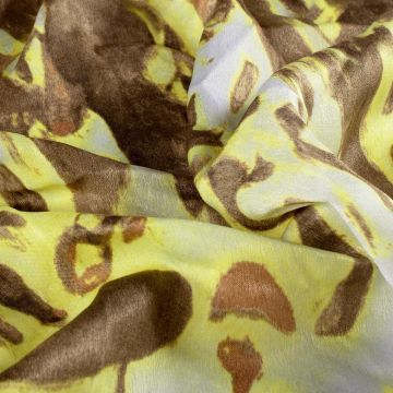 Satin-Velvet-Stoff bedruckt – Abstrakt Butter