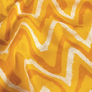 Bedruckte Batik-Baumwolle abstrakt gelb