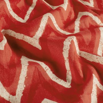 Bedruckter Batik-Baumwollpopeline – abstrakt rot
