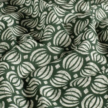 Batik-Baumwolle bedruckt mit grünen Blättern
