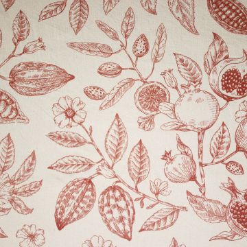Vintage Canvas mit botanischem Print in Rot