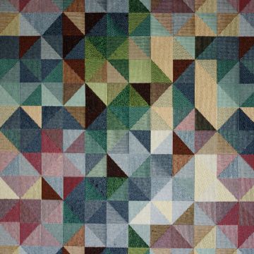 Gobelinstoff Retro Blöcke Blau