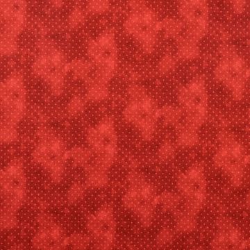Baumwoll-Popeline Marmor-Punkte Rot