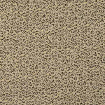 Bedruckter Baumwoll-Popeline mit Blumenmuster Schwarz