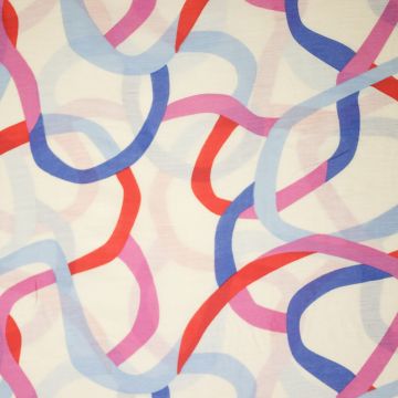 Bedruckter Voile-Stoff Ornamente Multicolor