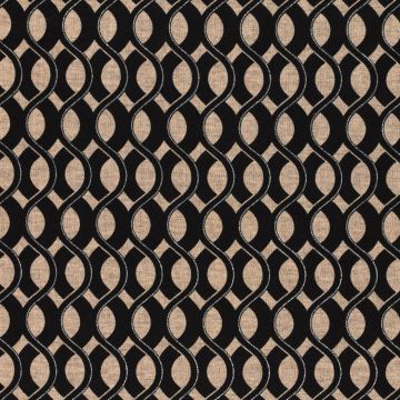 Doppeljersey Sparkle Bogenmuster Schwarz