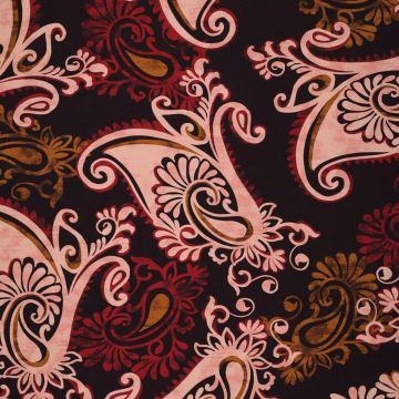 Viskose Jersey Paisley Fuchsia