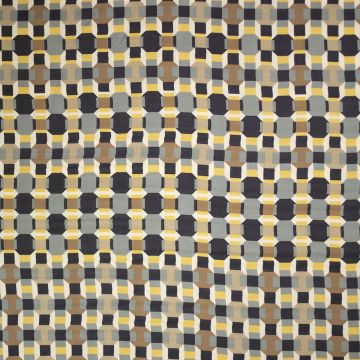 Retro Geometric Blocks Ocker-Schwarz