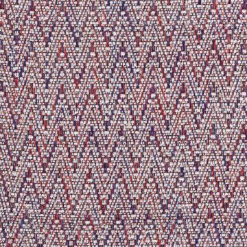 Bouclé-Tweed Melange Rot-Blau