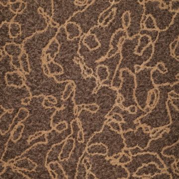 Waschbare Bouclé-Chenille mit Stickerei Braun