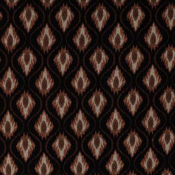 Doppeljersey Ikat-Rautenmuster Schwarz-Rost