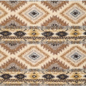 Waschbare Bouclé-Stoff mit Ethno-Dessin Camel