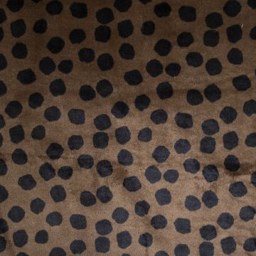 Double Soft Fleece Punkte Schwarz-Ecru