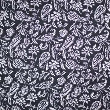 Double Face Jacquard Paisley Anthrazit