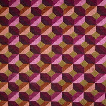 Jacquard Cubes rot Ocker