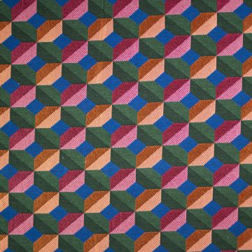 Jacquard Cubes grün orange