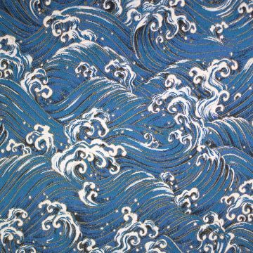 Jacquard Japanische Wellen ocean blue