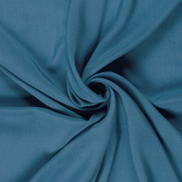Bambus-Popeline Ozeanblau