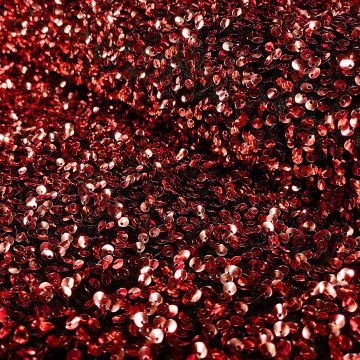 Curvy Paillettenvelours Rot