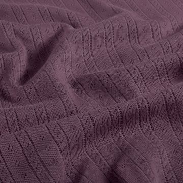 Ajour-Jersey Baumwolle Mauve