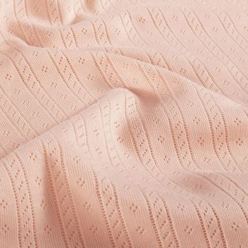 Ajour Jersey Baumwolle Lachs