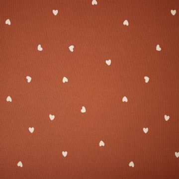 Rib-Jersey mit Herzen Terra