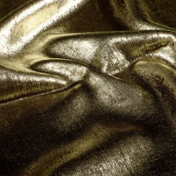 Satinstoff mit Folienprägung Uni Gold