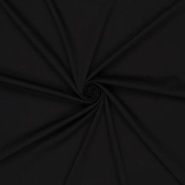 Gewebter Stretch-Satinstoff aus Bambus in Schwarz