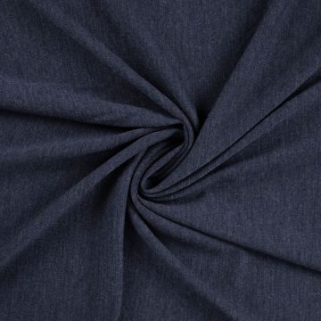 Merino-Wolljersey Marine Melange