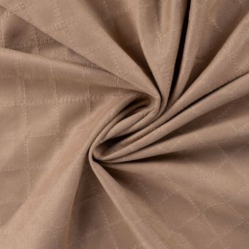 Scuba-Suede mit Rautenstickerei Camel