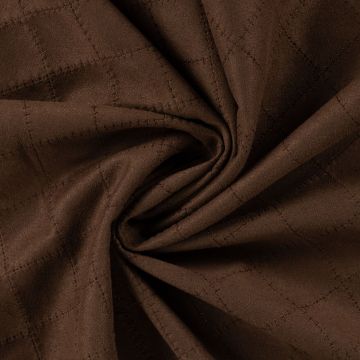 Scuba-Suede mit Rautenstickerei Braun