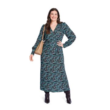 Burda Schnittmuster Midi-Kleid für Damen mit Passe und Falten 5748