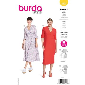 Burda Style Schnittmuster 5820 Damenkleid