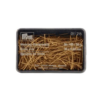 PRYM Stecknadeln aus Messing 105 silberfarben 0,80x30 mm 011215